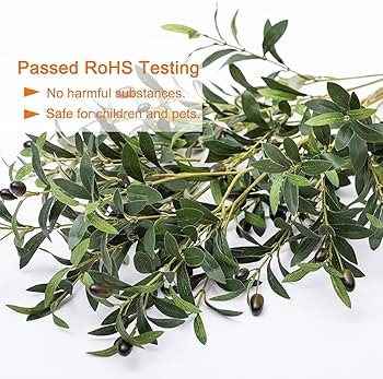 39 Inch Artificial Olive Branch Greenery Stems Fake Plants with 222 Leaves for Vase Faux Olive Br... | Amazon (US)