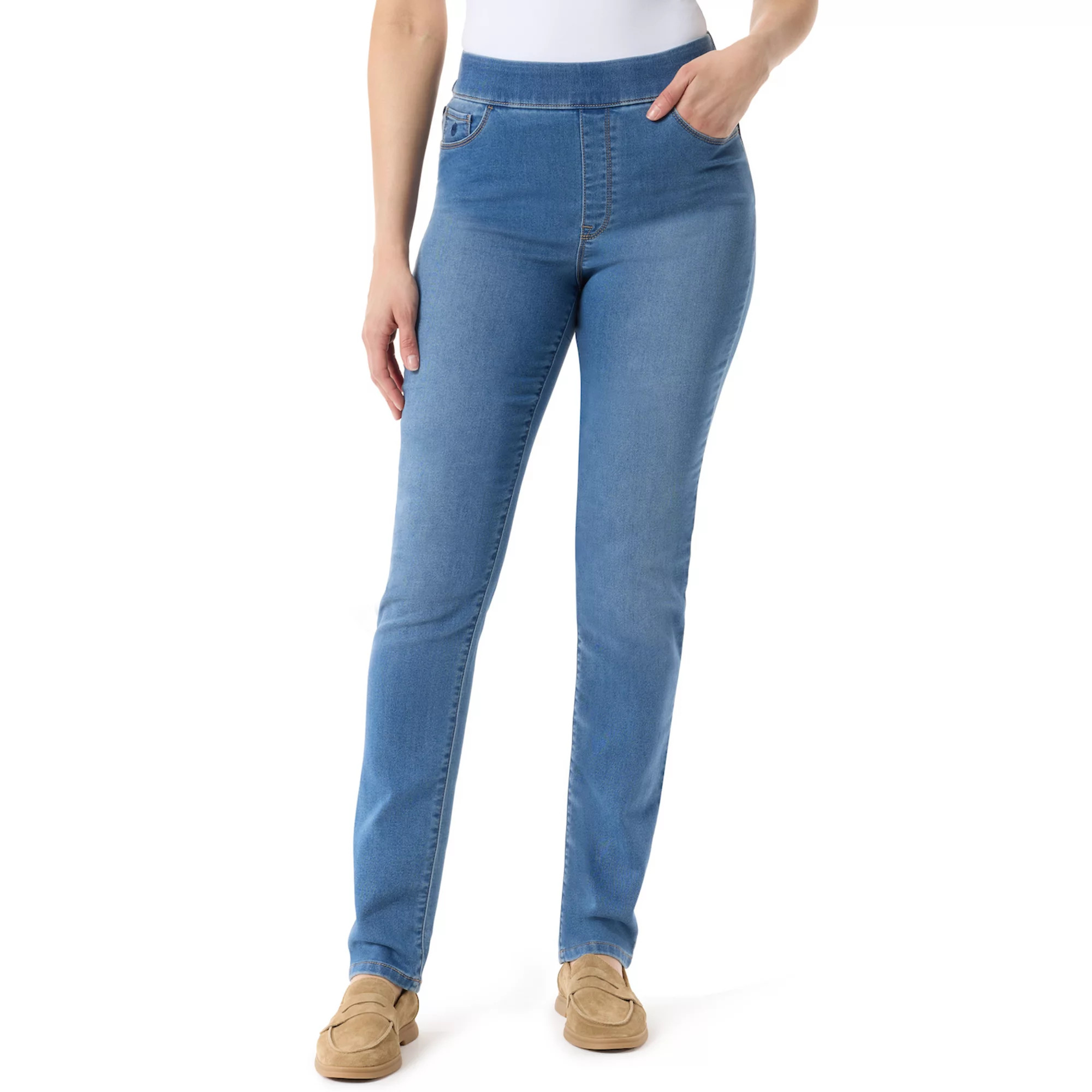 Petite Gloria Vanderbilt Knitology Amanda Pull-on Jeans | Kohl's