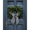 Wreath Bow, Navy French Ticking | Maisonette
