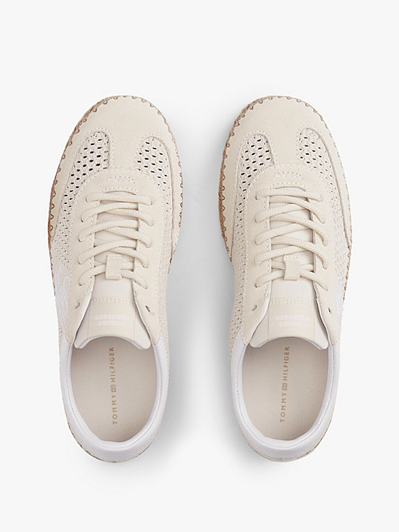 Logo Rope Midsole Knit Trainers | Beige | Tommy Hilfiger | Tommy Hilfiger UK