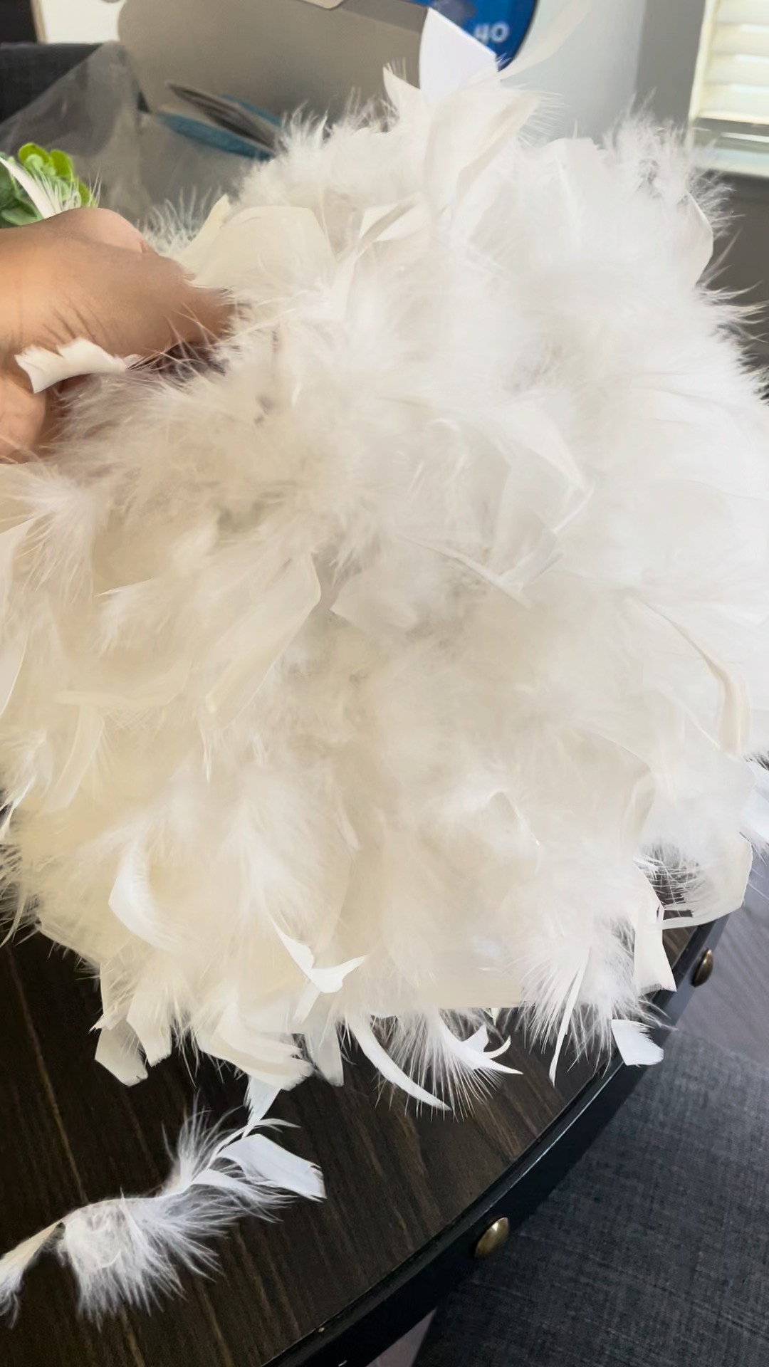 Stylish white feather chandelier!! 

 #LTKHome