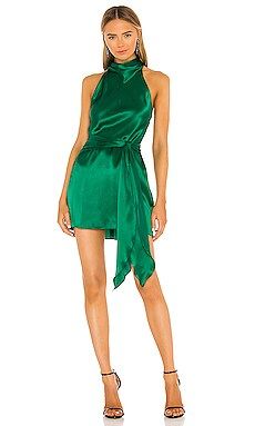 Amanda Uprichard Sandrine Dress in Dark Green from Revolve.com | Revolve Clothing (Global)