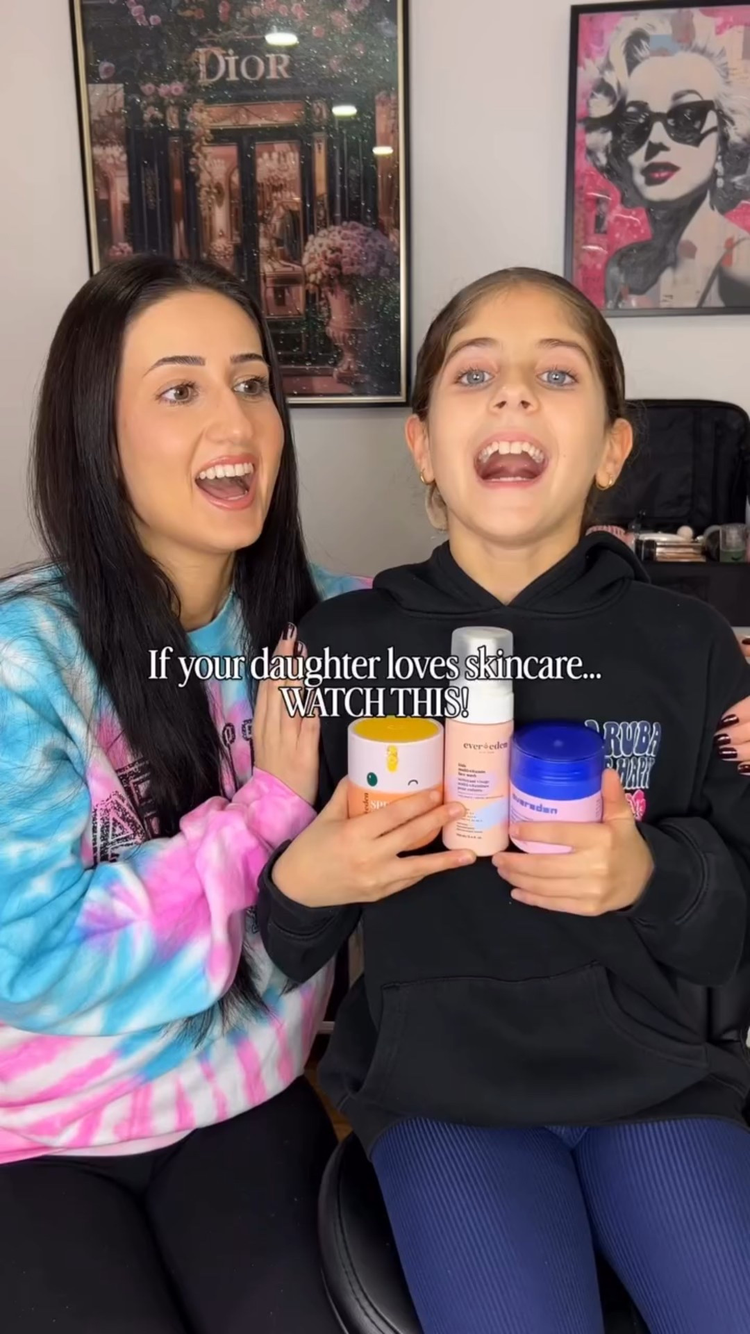 For all the moms with little skincare obsessed girlies… this one’s for you! ✨ As a makeup artist and a mom, I’m super picky about what I let my 9 year old use on her skin. Watch this video to see the gentle, kid-safe products we fell in love with the most from @everedenbrand You can shop everything on my LTK or Shop My — linked in bio 💜

#kidsskincare #momanddaughter 
#evereden #gentleskincare #skincareforbeginners 
#ottawamua #ltkbeauty #shopmy