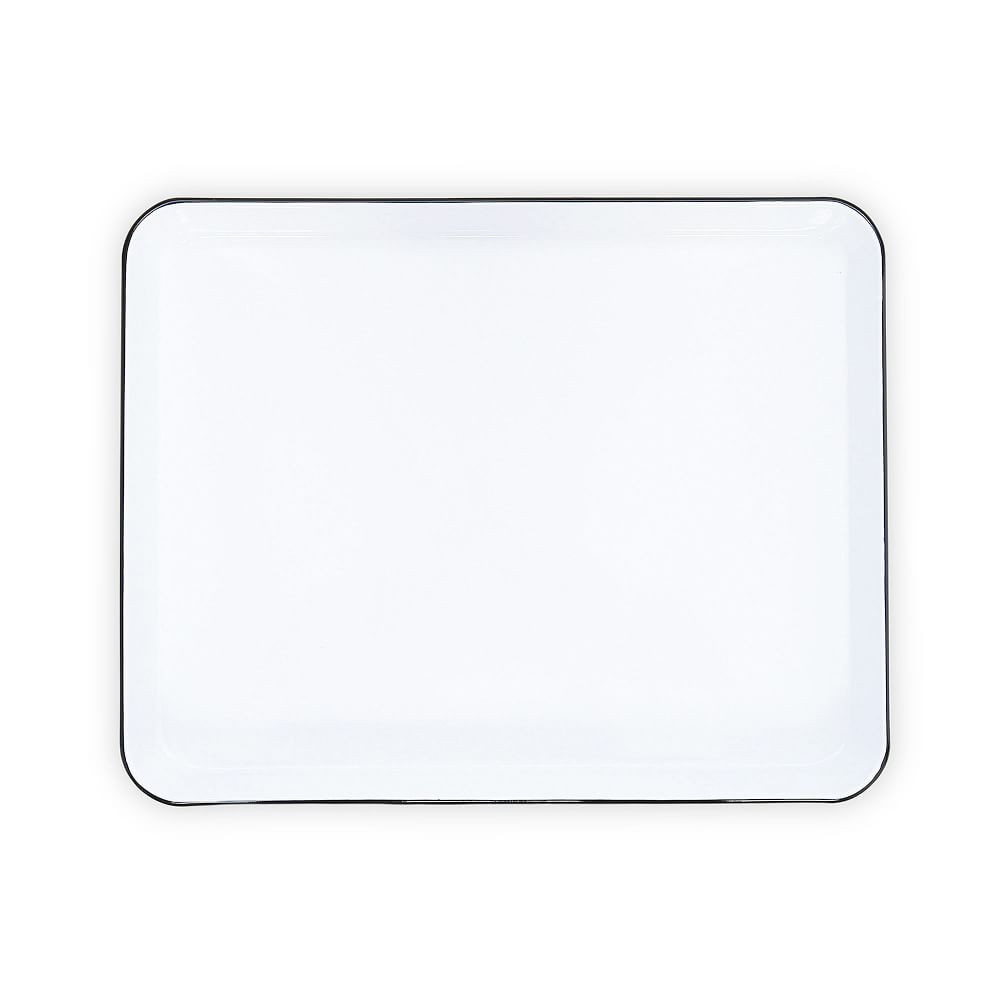 Vintage Rectangular Tray/Jelly Roll Pan, White/Black Rim | West Elm (US)