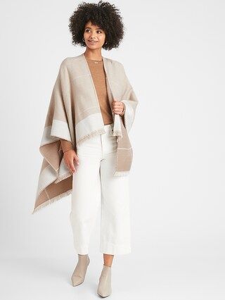 Reversible Colorblock Poncho | Banana Republic Factory