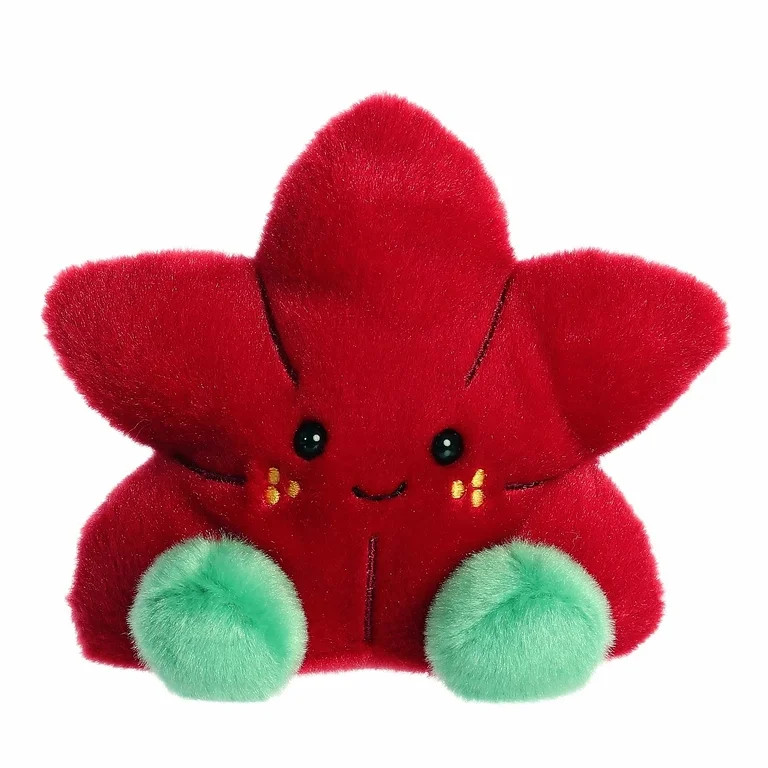 Aurora - Mini Red Festive Stuffed Animal - 6" Carmine Poinsettia - Palm Pals | Walmart (US)