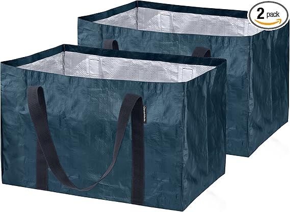 CleverMade 2 Pack Storage Basket, Frakta Shopping Bag, Heavy Duty Multi-Purpose Totes for Moving,... | Amazon (US)