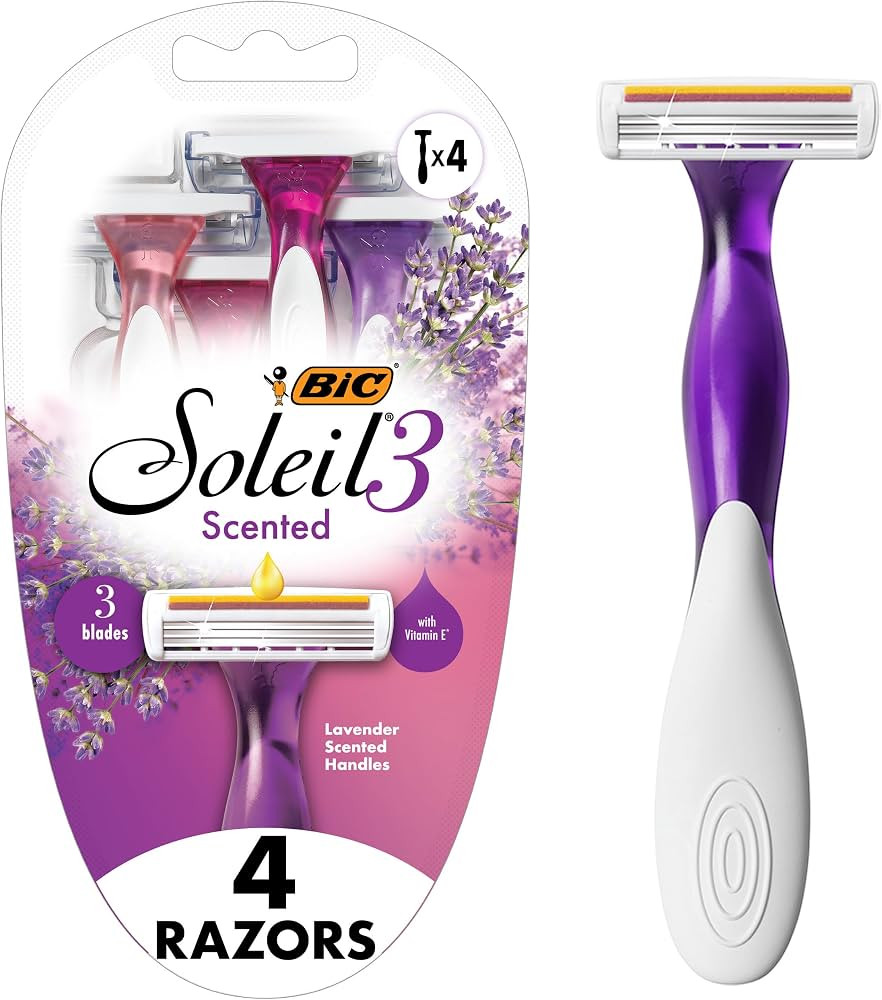 BIC Soleil 3 Scented Women's Disposable 3-Blade Razors, Moisture Strip with Vitamin E and Lavende... | Amazon (US)