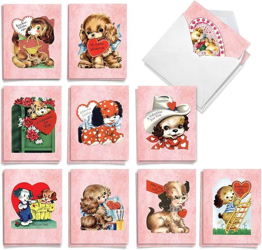 The Best Card Company - 20 Assorted Boxed Valentine's Day Note Cards with Envelopes (4 x 5.12 Inc... | Amazon (US)