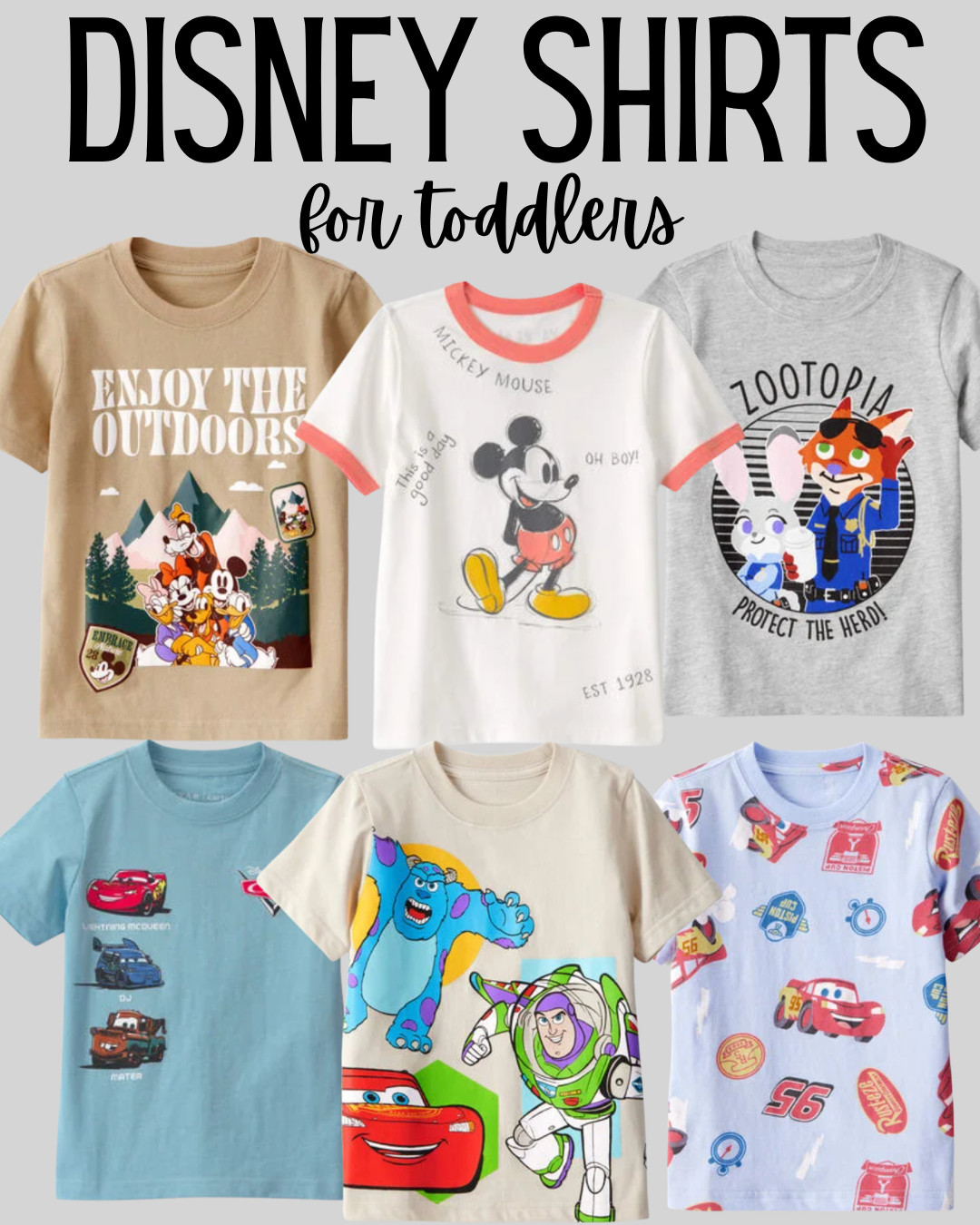 Disney shirts for toddlers that are easy to wear for the parks and cute enough for everyday too! These toddler Disney tees are perfect for Disney World, Disneyland, Disney cruise outfits, travel days, daycare, and all the little Disney fans who need something comfy for the suitcase. 

 #LTKmomlife #LTKTravel #LTKKids