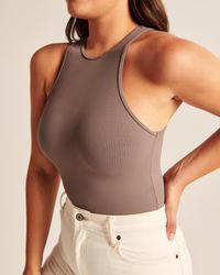 Women's Seamless Rib Fabric Scuba Bodysuit | Women's Tops | Abercrombie.com | Abercrombie & Fitch (US)
