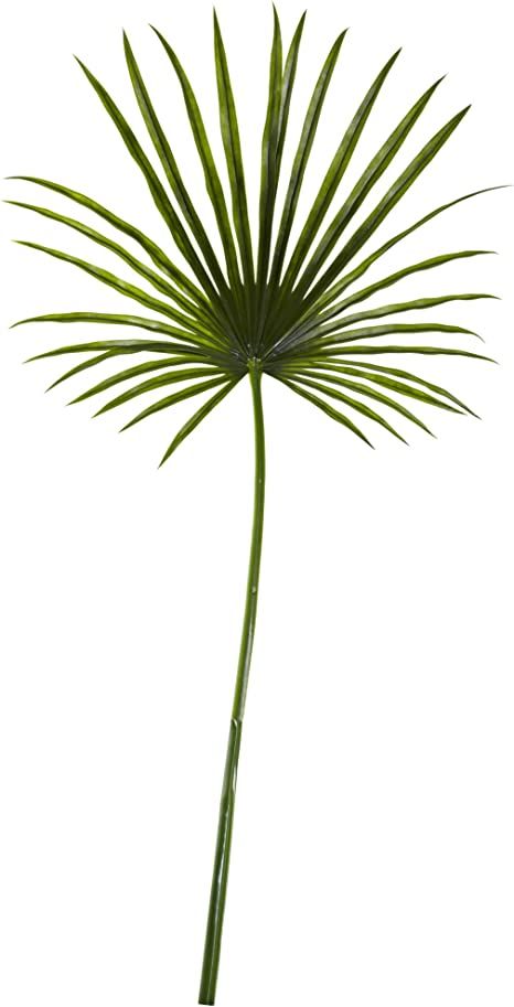 Nearly Natural 50’’ Fan Palm Spray (Set of 2) Artificial Plant, Green | Amazon (US)