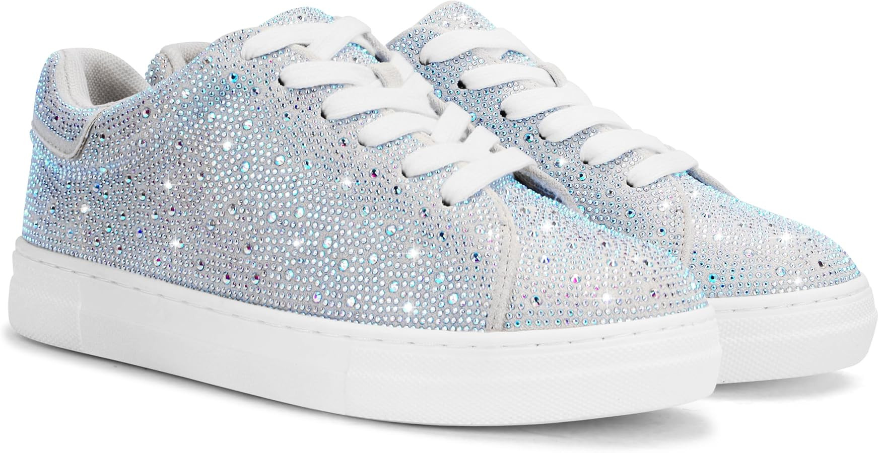 PARTY Women's Glitter Fashion Star Sneakers Low Top Platform Lace Up Comfortable Wedding Walking ... | Amazon (US)