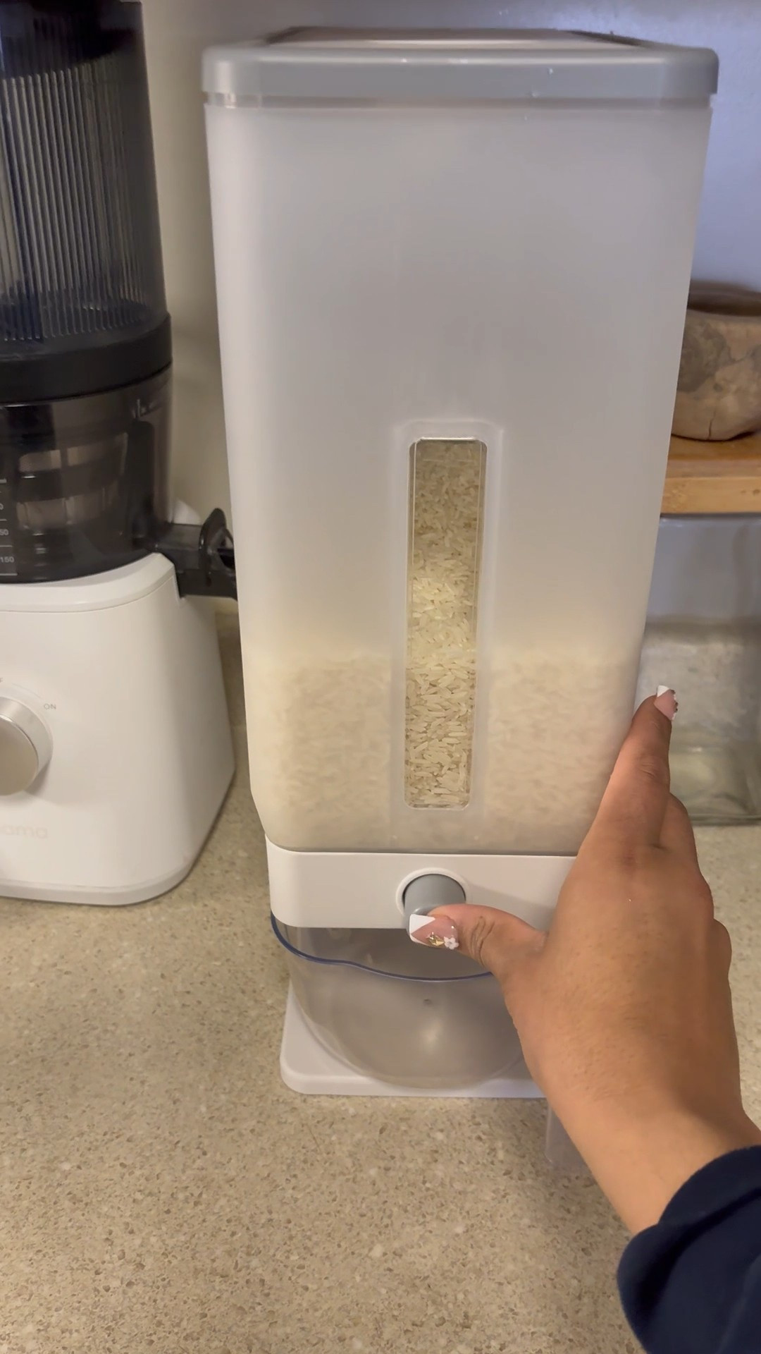 I’m loving this rice dispenser that my brother got for me on Christmas! Makes so easy to store and looks cute on my counter as well! Now we always know when we’re running out too!

#LTKHome #LTKmomlife