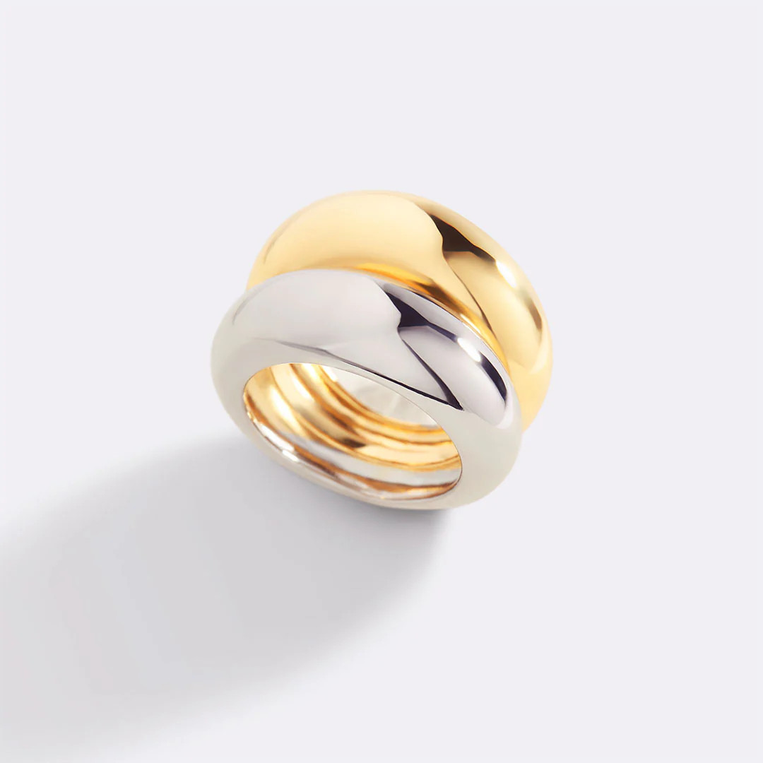 The Merge Mixed Metal Ring | Mint & Lily