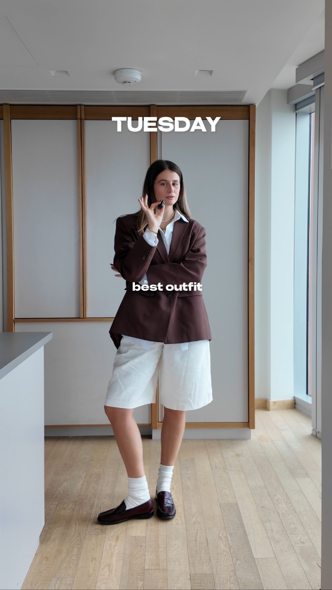 Summer workwear, Bermuda shorts, brown blazer, oversized shirt, loafer 

#LTKsummer #LTKworkwear #LTKuk