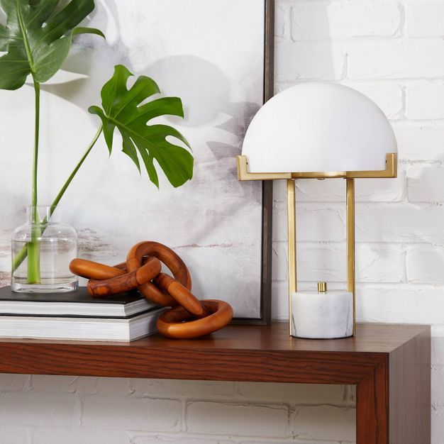 Milk Glass Dome Task Table Lamp White - Threshold™ designed with Studio McGee | Target
