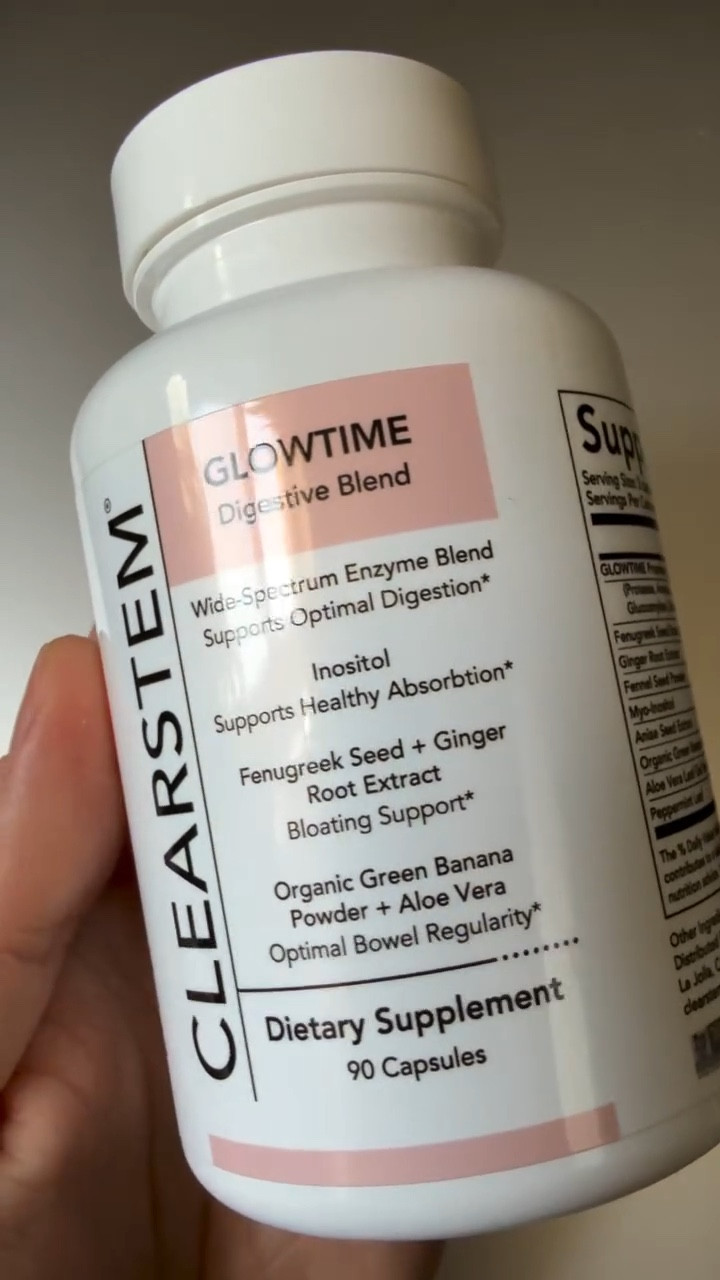 @clearstemskincare’s new GLOWTIME digestive supplement has been an instant game-changer for me!

Since taking it with my meals, I’ve noticed:
- no bloating
- being able to digest meals easily that would generally be a challenge before
- less breakouts
- calmer gut

In addition to having an enzyme blend, it also contains:
- inositol (supports mood and blood sugar control)
- aloe vera(promotes regularity)
- fenugreek seed (supports blood sugar and metabolism)
- ginger (reduces nausea, inflammation and digestive discomfort)

I highly, highly recommend GLOWTIME to anyone and everyone. Use my code GREENBOOTLIFE for 15% off anytime.

Do you struggle with digestion?

#digestivesupport #digestiveenzymes #clearstem #digestiveissues #digestionsupplements #acnesupport #naturalsupplements