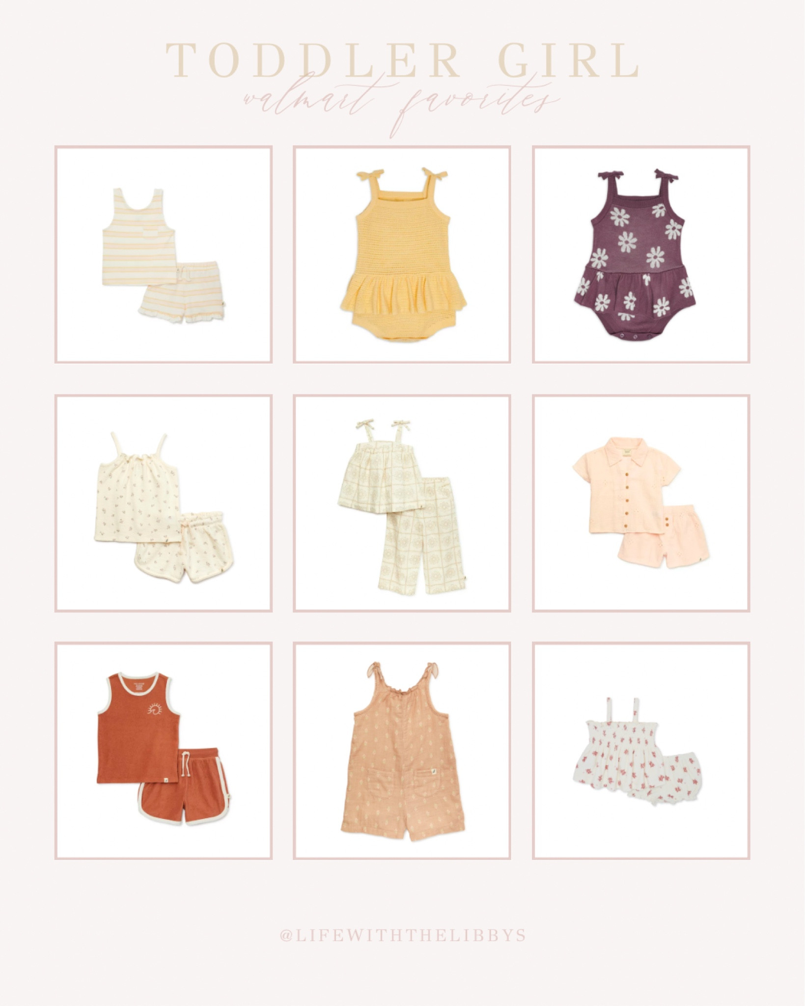 Toddler girl summer outfits from Walmart.

#LTKunder50 #LTKkids #LTKbaby