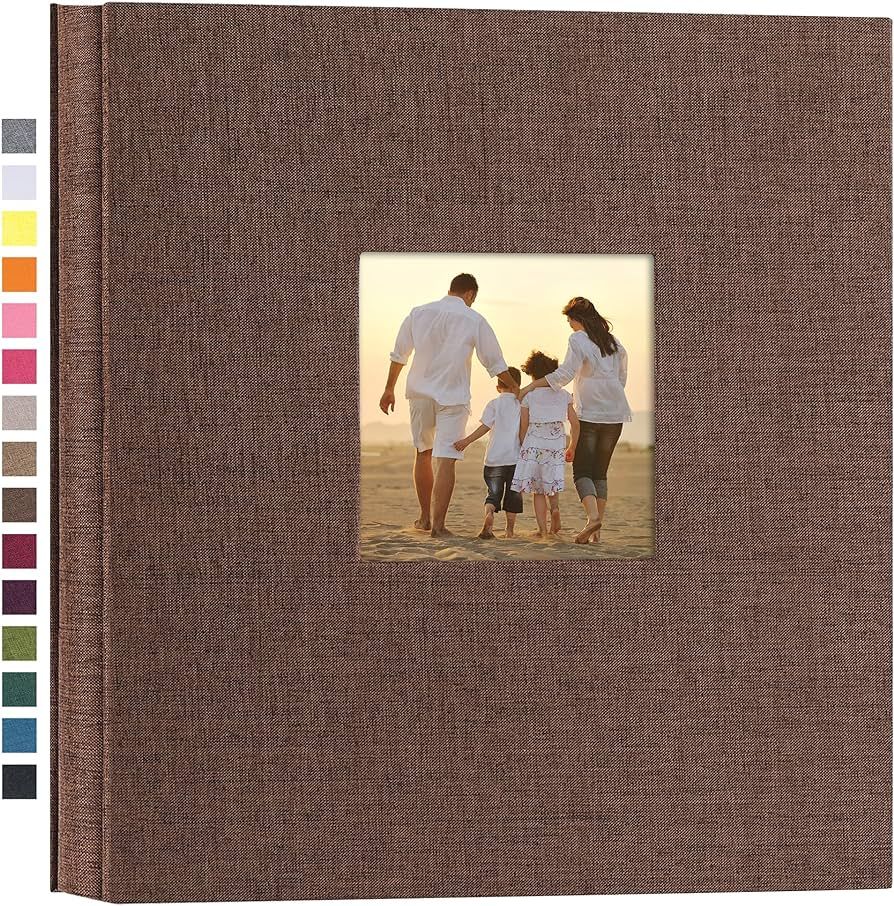 potricher Linen Hardcover Photo Album 4x6 600 Photos Large Capacity for Family Wedding Anniversar... | Amazon (US)