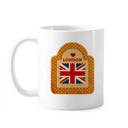 Point UK London Stamp Union Jack Mug Pottery Cerac Coffee Porcelain Cup Tableware | Walmart (US)
