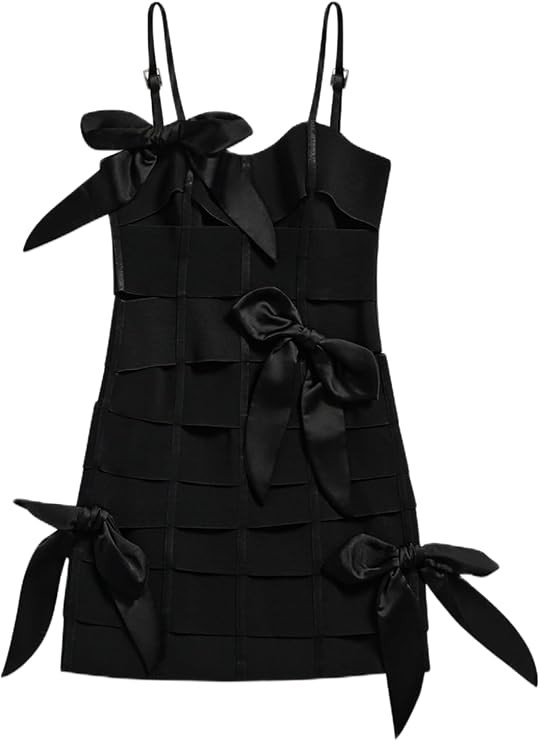 Amazon.com: AREA, Allover Bow Bandage Mini Dress, S, Black : Amazon Luxury | Amazon (US)