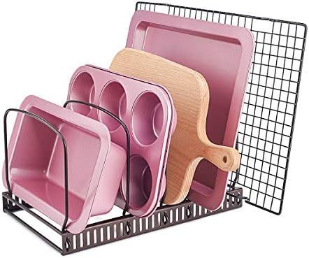 Toplife 10+ Bakeware Organizer Rack for Kitchen Bakeware, Cookware, Dinnerware, Cutting Boards, Plat | Amazon (US)