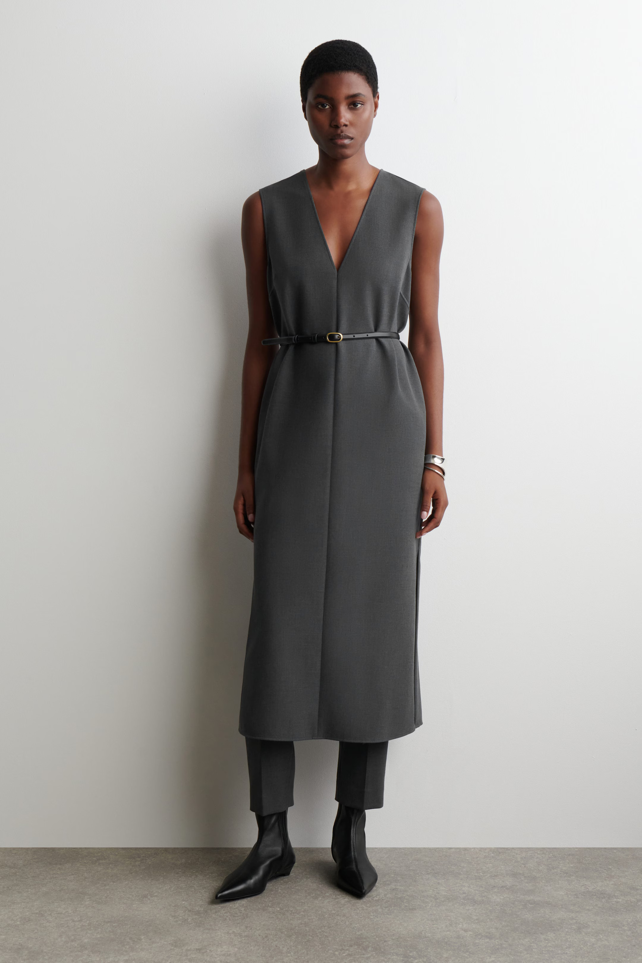 POINTED LEATHER SOCK BOOTS - BLACK | COS GB | COS UK