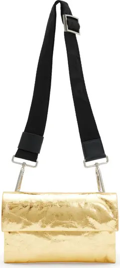 Ezra Metallic Leather Crossbody Bag | Nordstrom