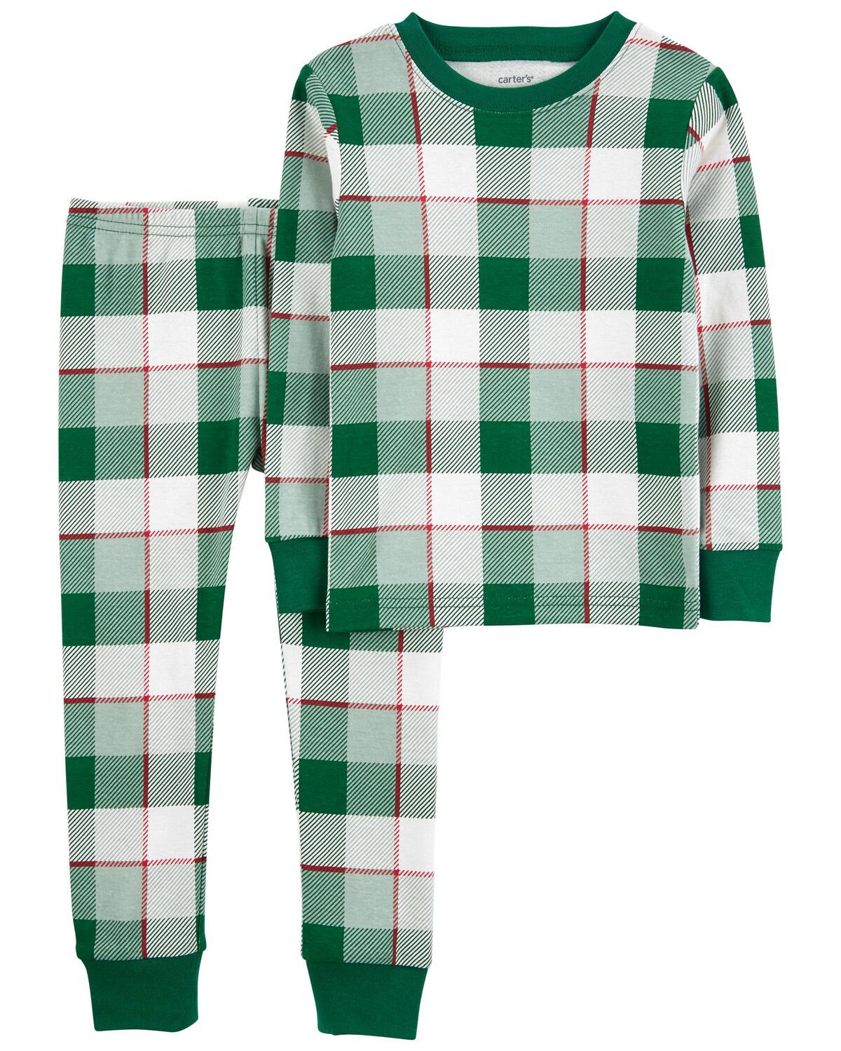 Green Baby 2-Piece Plaid 100% Snug Fit Cotton Pajamas | carters.com | Carter's