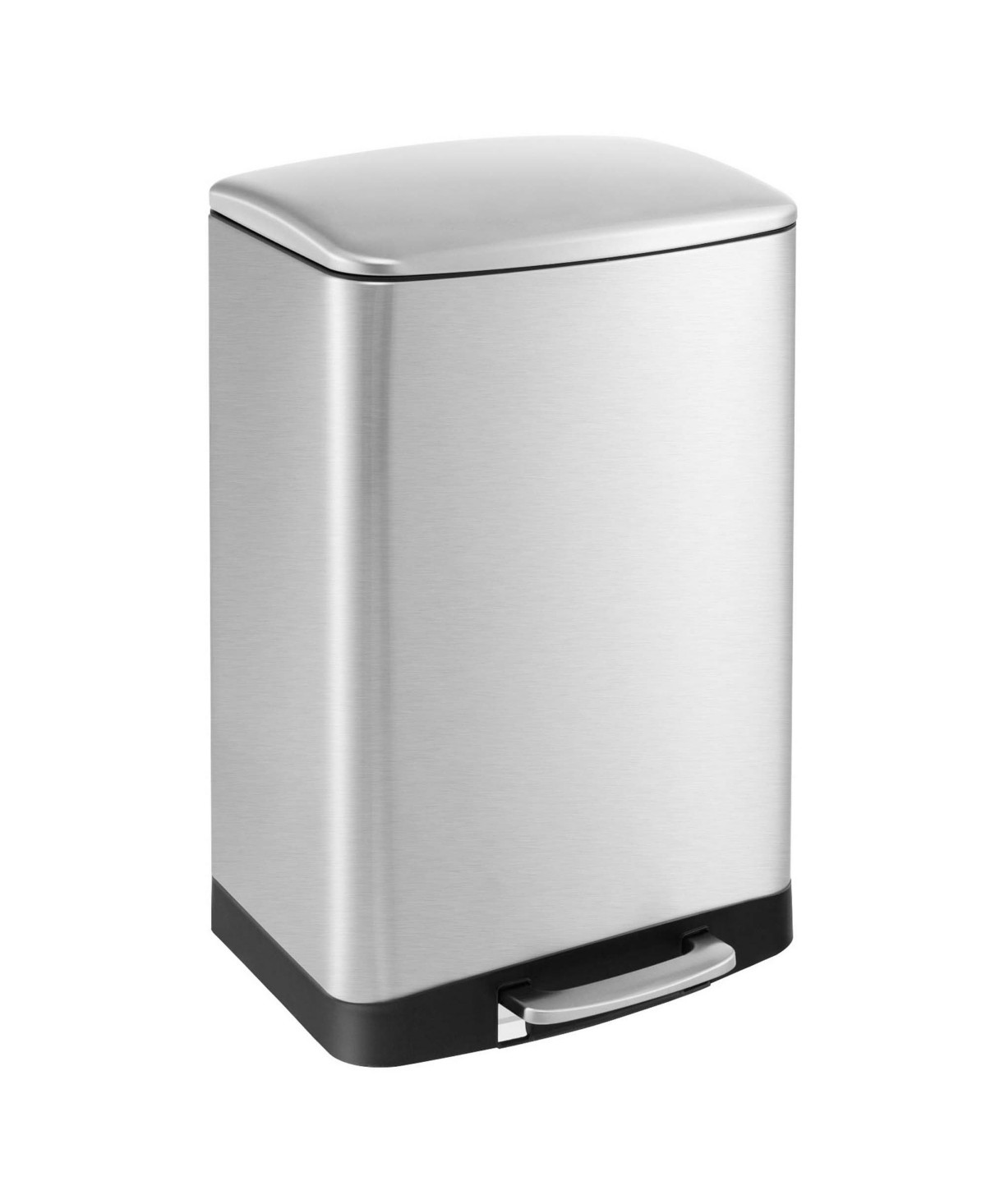 Stainless Steel Trash Can, 13.2 Gal Garbage Can with Lid, Detachable Inner Pail - Silver | Macy's