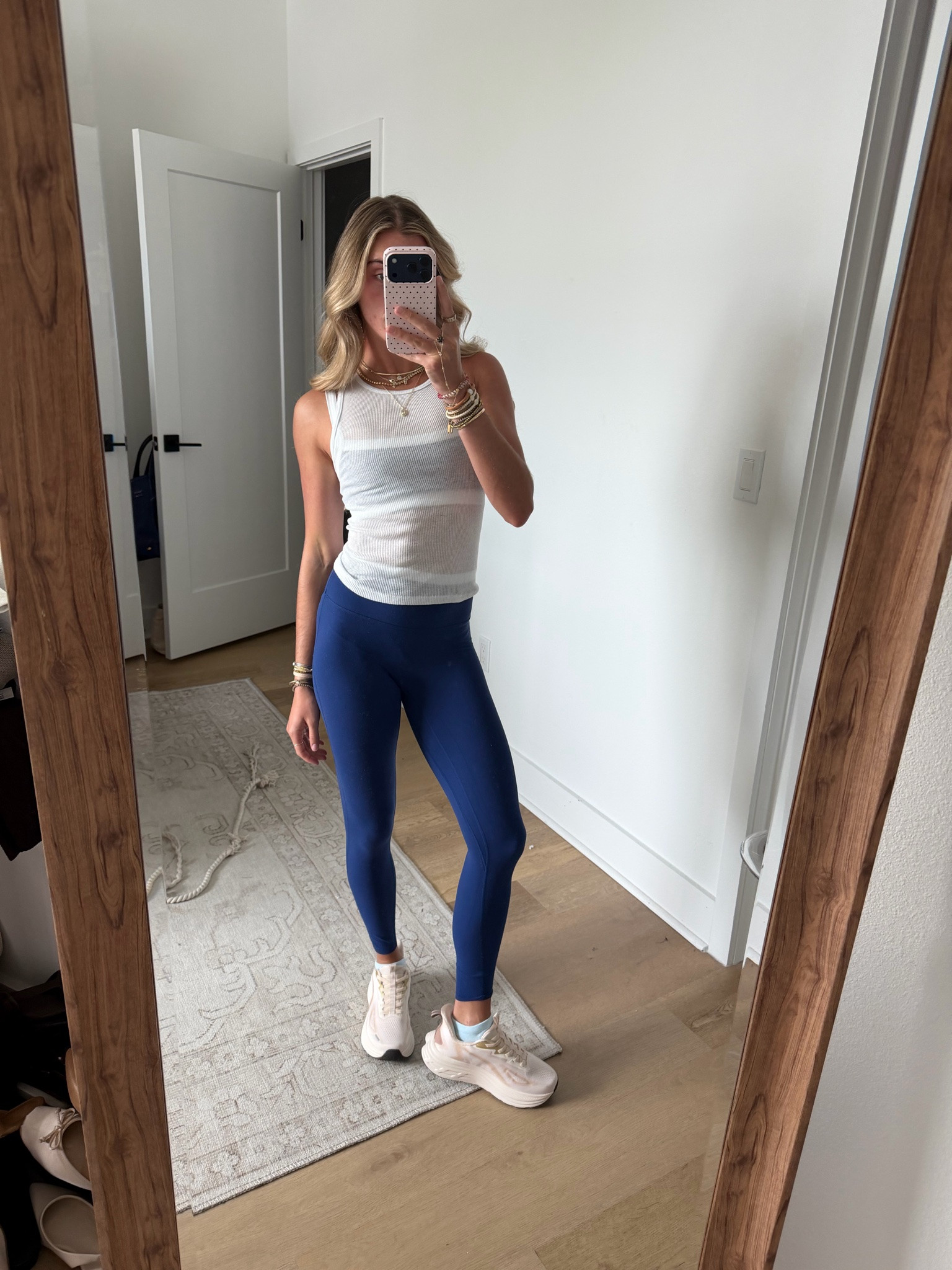 Monday outfit. I’m wearing my favorite @abercrombie YPB studioFLEX cami sports bra and stuidoflex leggings size xs. I layer these Hanes boys tank tops for a sheer tank size large. My necklaces are all @electricpicks and my sneakers I just got from Amazon they are like a look for less for my APL & Hooka sneakers. My socks are @closemate.

#LTKootd #LTKfitnessgoals #LTKActive