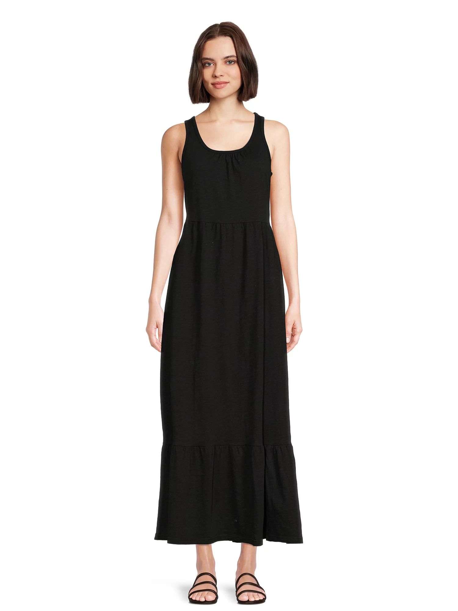 Time and Tru Women's Sleeveless Knit Maxi Dress | Walmart (US)