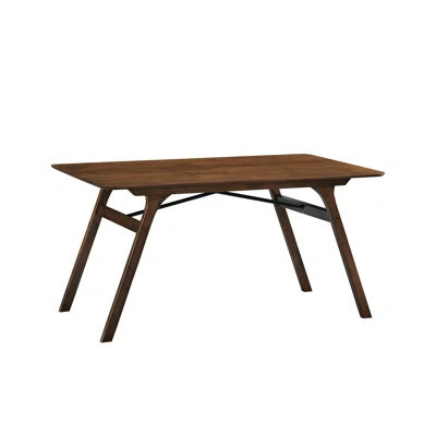 Spacious Synthetic Wood Table In Walnut Finish Style Dining - Adds Warmth And To | Wayfair North America