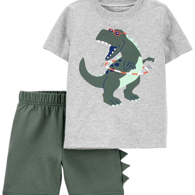 2-Piece Dinosaur Jersey Tee & Short Set | Carter's