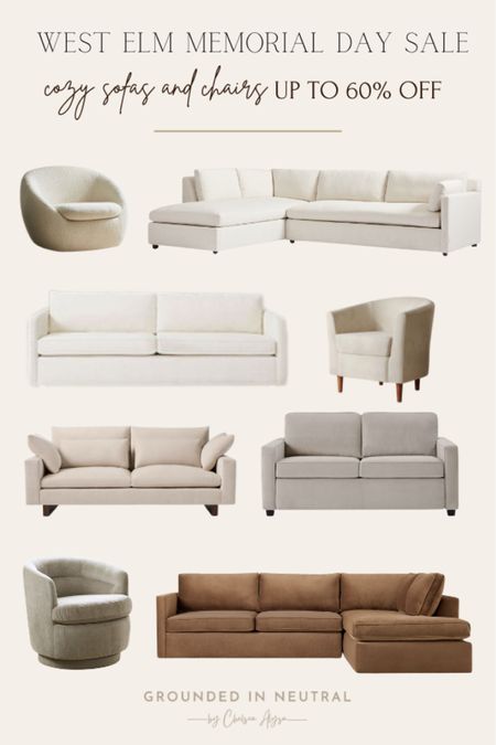 West Elm is having their Memorial Day Sale! These cozy sofas and chairs look so comfortable and stylish. They’re up to 60% off! 

#LTKSaleAlert #LTKStyleTip #LTKHome