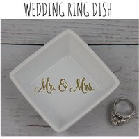 Personalized Engagement Gift - Custom Wedding Mr & Mrs Ring Dish, Gift, Bridal Shower Shower | Etsy (US)