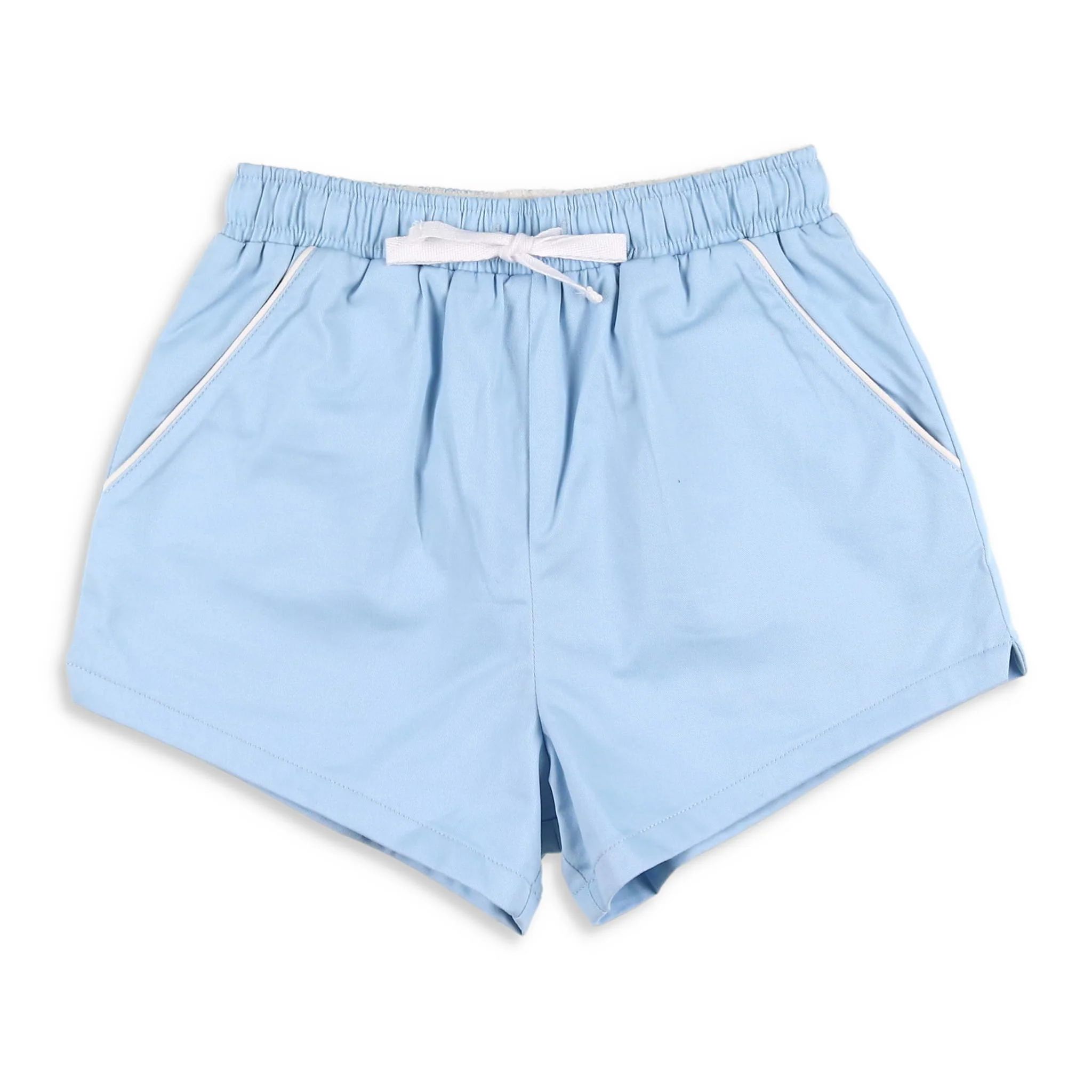 Boys Powder Blue Shrimp Shorts - Shrimp and Grits Kids | Shrimp and Grits Kids