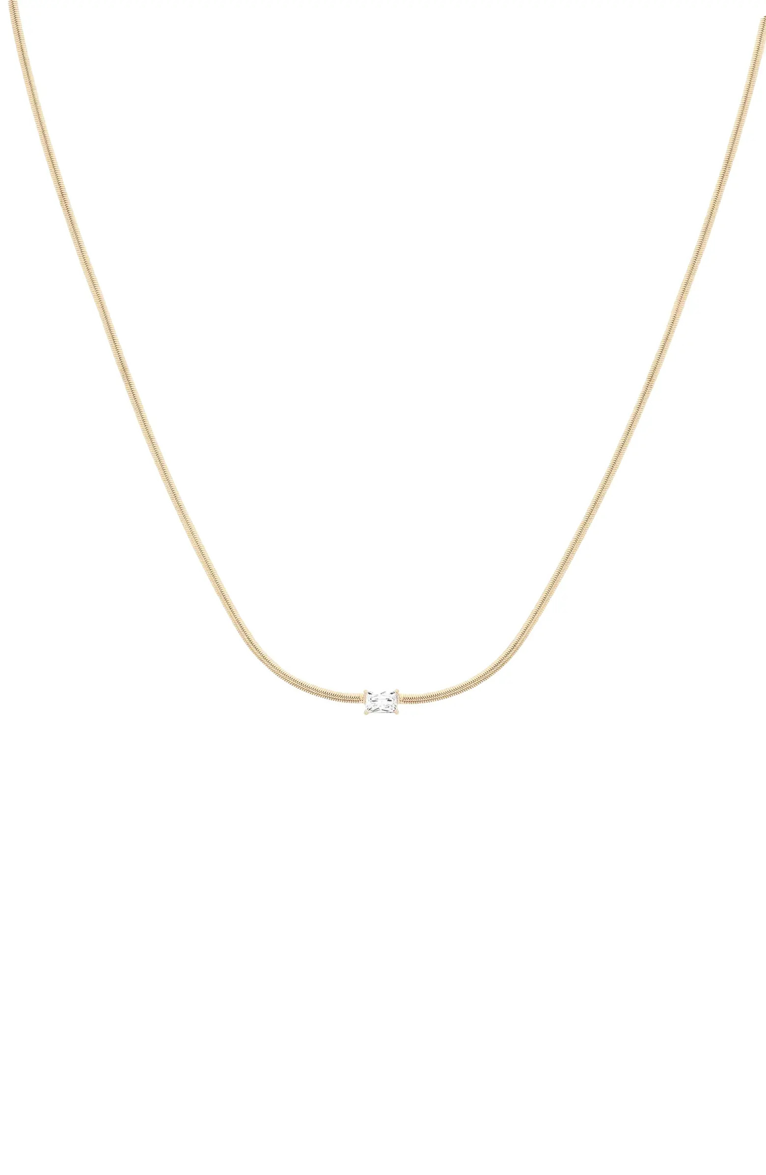Sterling Silver 18k Gold Plated Sena Necklace Dainty Sparkle Everyday | Nordstrom
