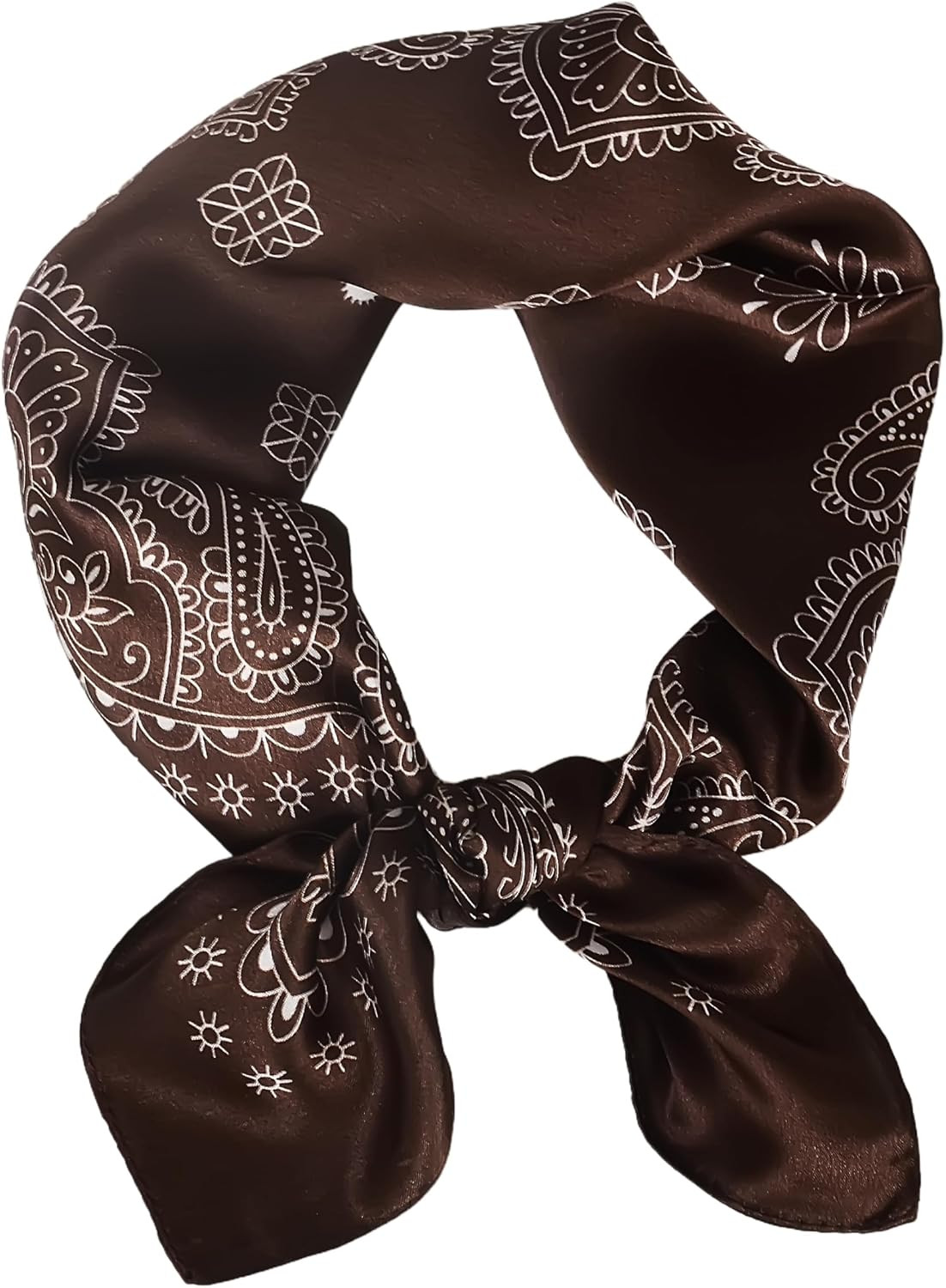 Women 100% Mulberry Silk Neck Scarf 21" Square Floral Neckerchief | Amazon (US)