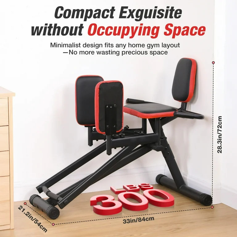 WARMOUNTS Hip Abductor Machine for Home Gym | Glute & Thigh Exercise Equipment, Outer Thigh Sculp... | Walmart (US)