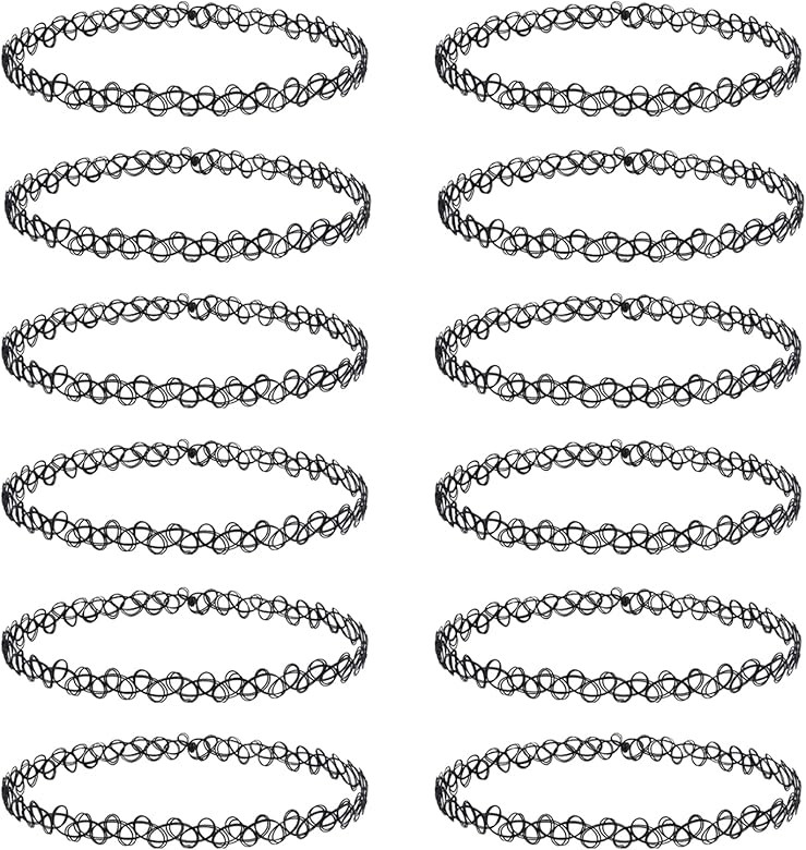 BodyJ4You 12PC Choker Necklace Set | Henna Tattoo 90s Old-School Style | Kids Teens Girls Women |... | Amazon (US)