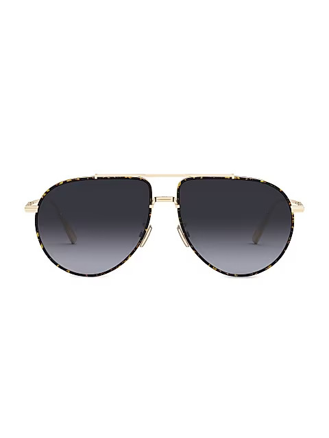 Tortoise 58MM Metal Sunglasses | Saks Fifth Avenue