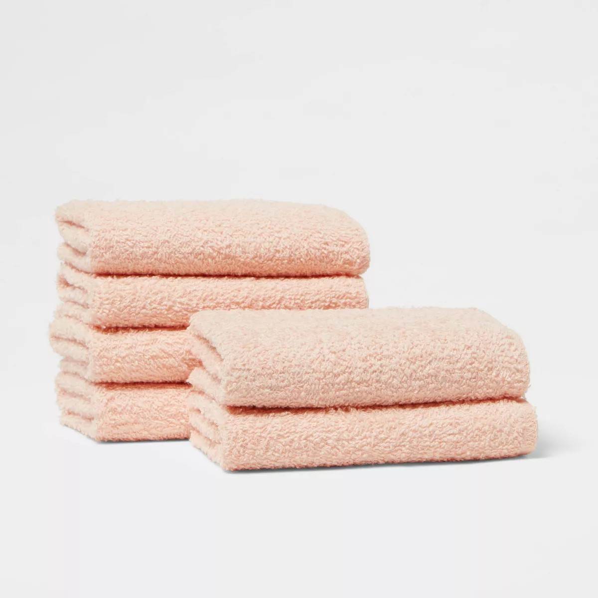 6pk Washcloth Set Light Peach - Room Essentials™ | Target