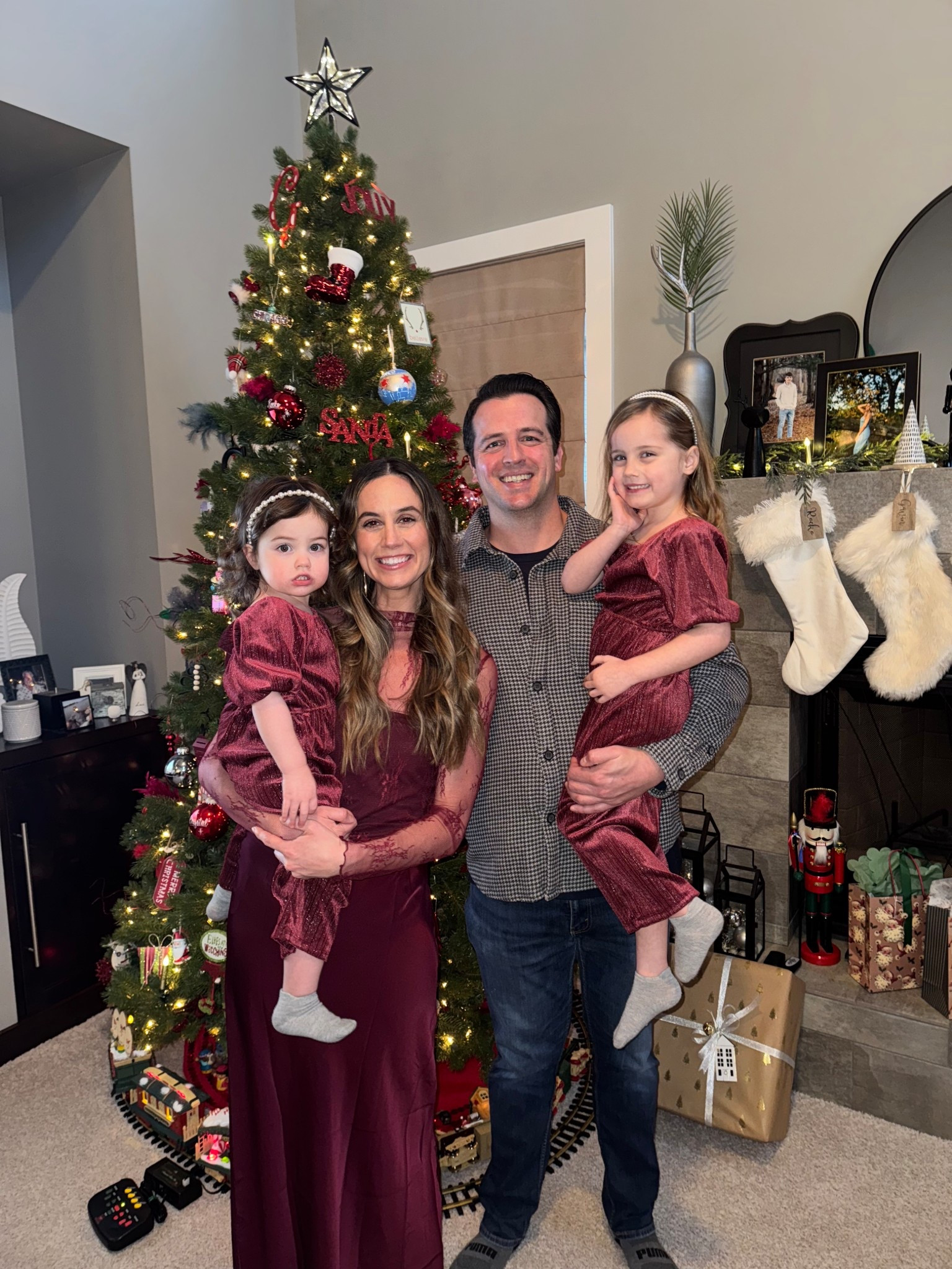 Holiday Fits for the Fam! My go to combo is a silk skirt and monochrome top! Both Amazon under $30! Also linking the girls burgundy jumpsuits on sale now at Old Navy! 

#LTKKids #LTKHoliday #LTKFindsUnder50
