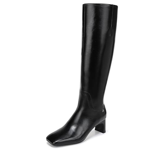 Naturalizer Womens Candela Wide Calf Knee High Boots Black Leather 9.5 Wide | Amazon (US)
