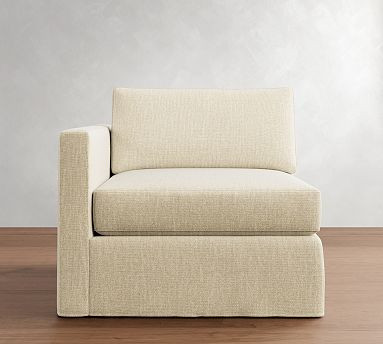 Build Your Own Carmel Slim Arm Slipcovered Sectional | Pottery Barn (US)