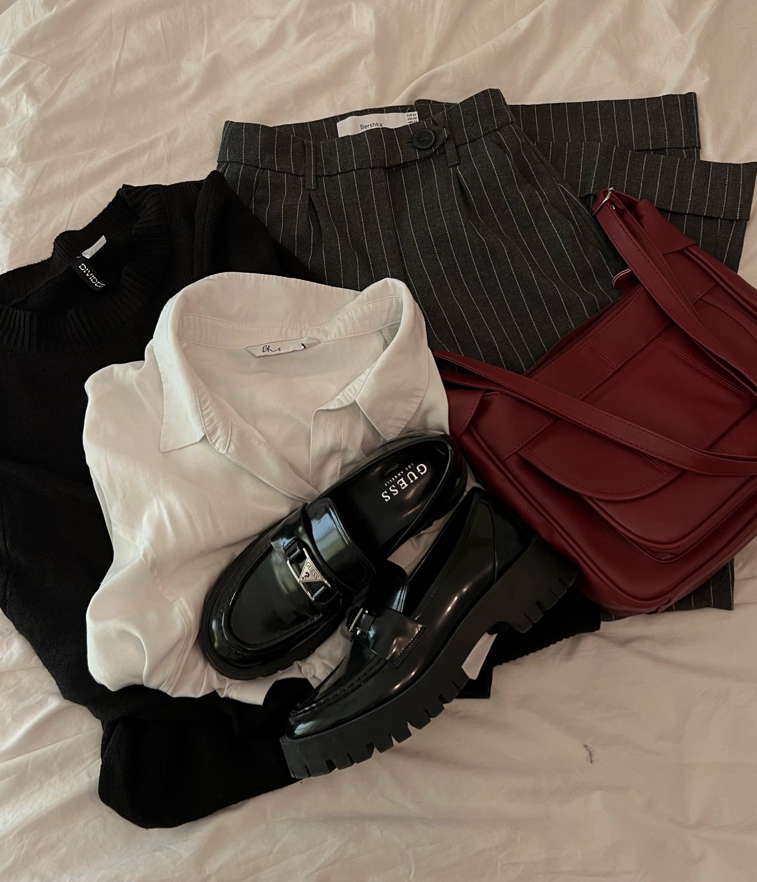 Pinstripe trousers on my Vinted! 