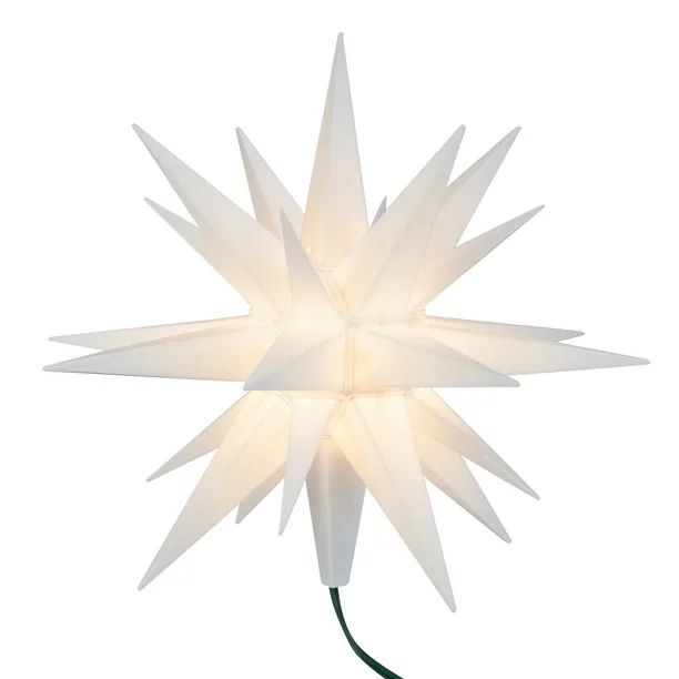 12" LED Moravian Star Christmas Tree Topper - Clear Bulbs - Walmart.com | Walmart (US)