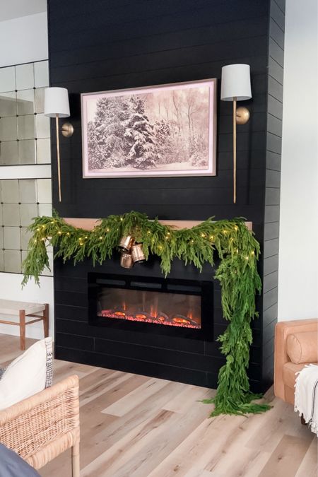Christmas fireplace garland 

#LTKSeasonal #LTKHoliday #LTKhome